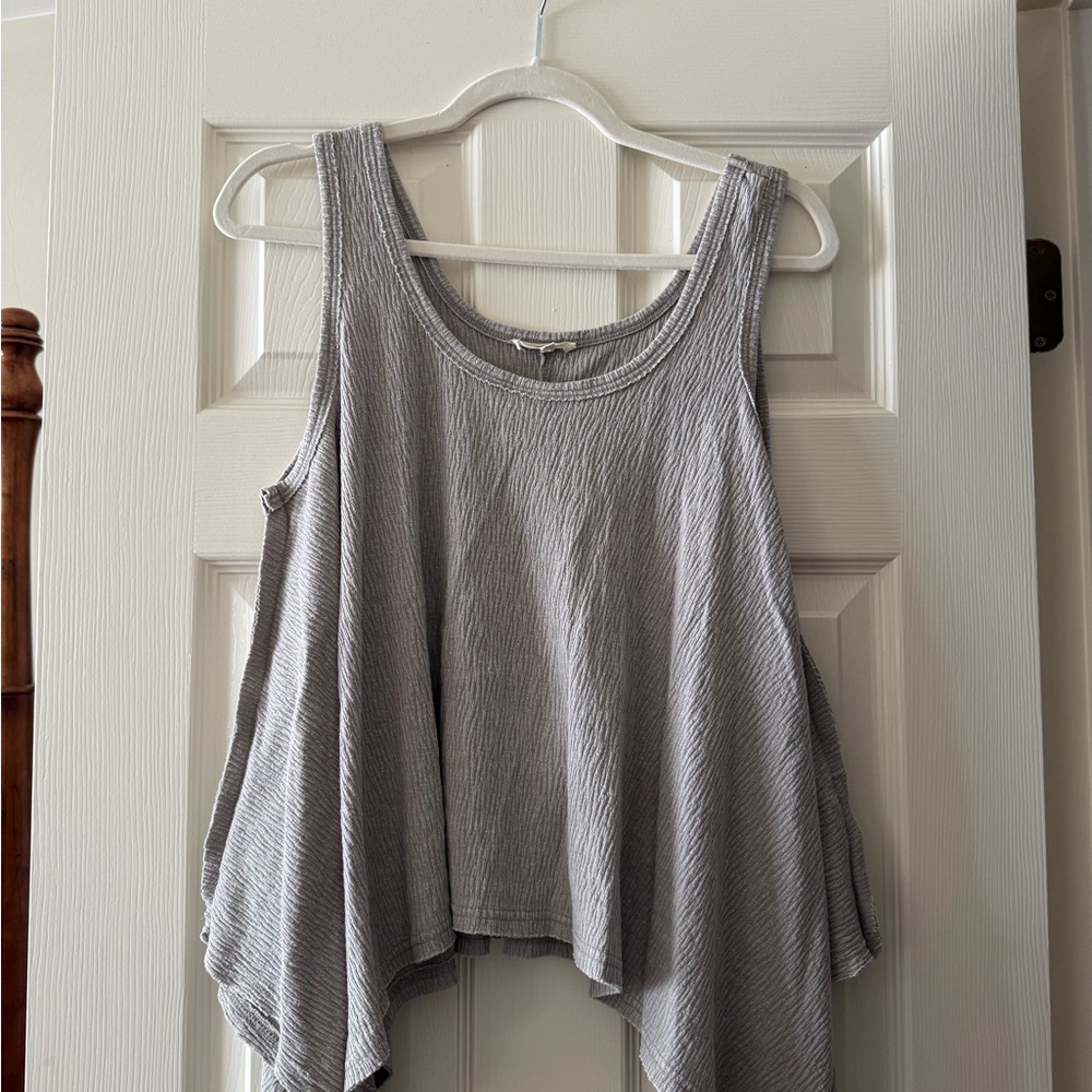Light Gray Sleeveless Swing Tank Top